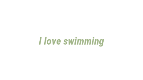 Логотип компании I love swimming