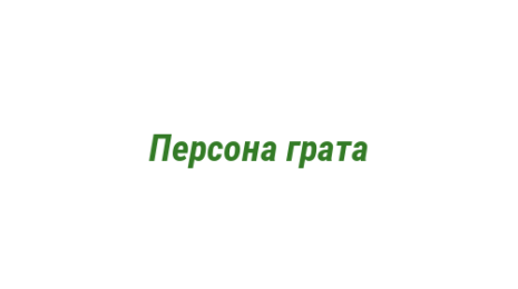Логотип компании Персона грата