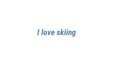 Логотип компании I love skiing